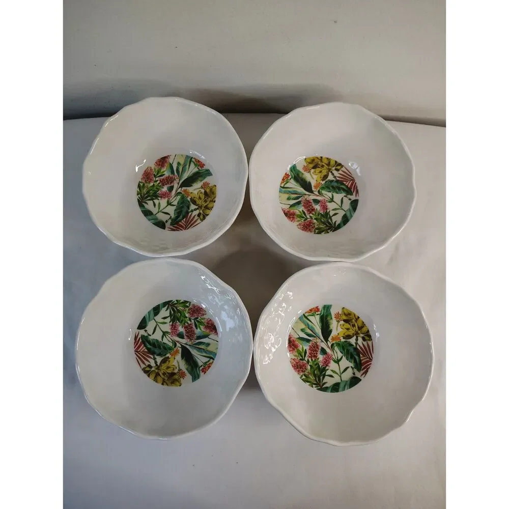 Set of 4 Coventry Melamine Salad Bowls 6.5